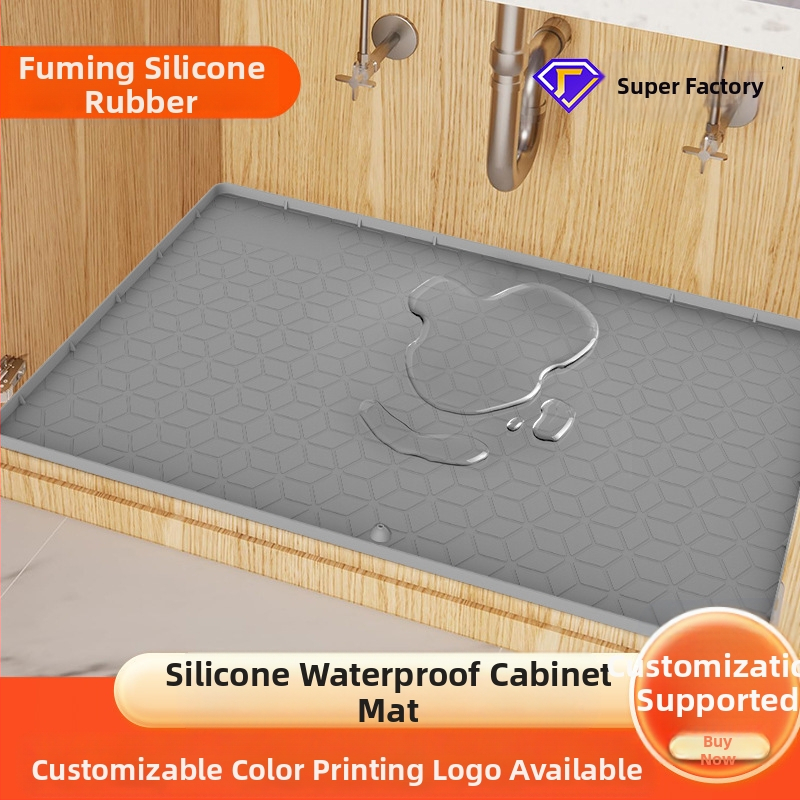 Virtuvės silikoninis izoliacinis kilimėlis, atsparus aukštai temperatūrai ir vandeniui, virtuvės kriauklės spintelės išleidimo kilimėlis, atsparus drėgmei, apsaugantis nuo užsiteršimo ir apsaugantis nuo užsiteršimo spintelės kilimėlis