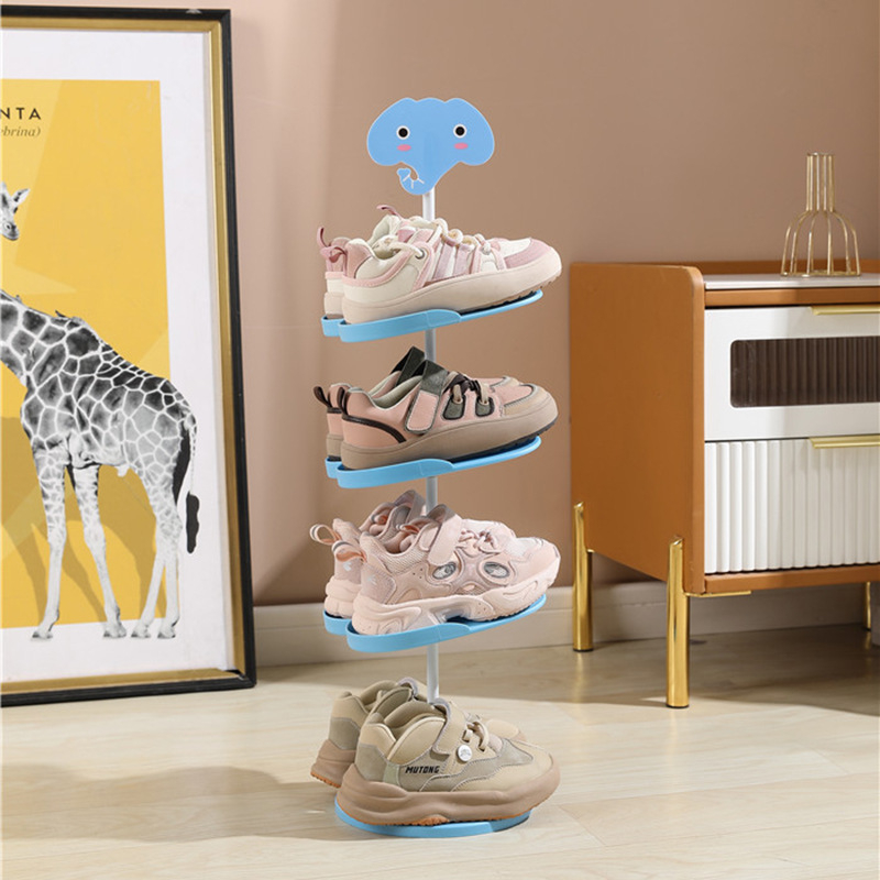 Laste kingariiul, väike koomiksikujuline majapidamisuksega hoiuriiul beebikingade jaoks, Jaapani stiilis, ruumisäästlik, lastele loominguline