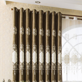 „Amazon“ tarpvalstybinė el. prekyba, tiesioginis pristatymas, europietiško stiliaus siuvinėtos užuolaidos svetainei, izoliacijai ir nuo saulės, šviesios, prabangios, paprastos siuvinėtos marlės užuolaidos.