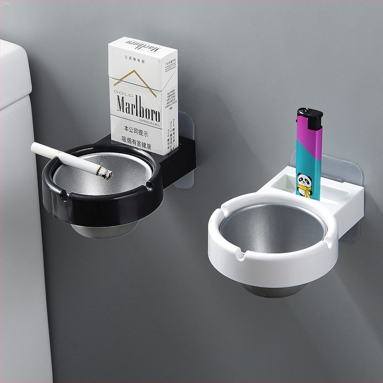 Vannas istabai pie sienas stiprināms pelnutrauks Tualetei pie sienas stiprināms cigarešu glabāšanas plaukts bez perforatora Tualetei pie sienas stiprināms pelnutrauks