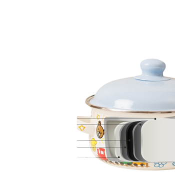 Χαριτωμένη κατσαρόλα με φυσαλίδες από σμάλτο με καπάκι, διπλό αυτί, μικρό μέγεθος, σμάλτο, κατσαρόλα με λάδι από σμάλτο, κατάλληλο για τρόφιμα, κουζίνα, κουζίνα υψηλής αξίας,