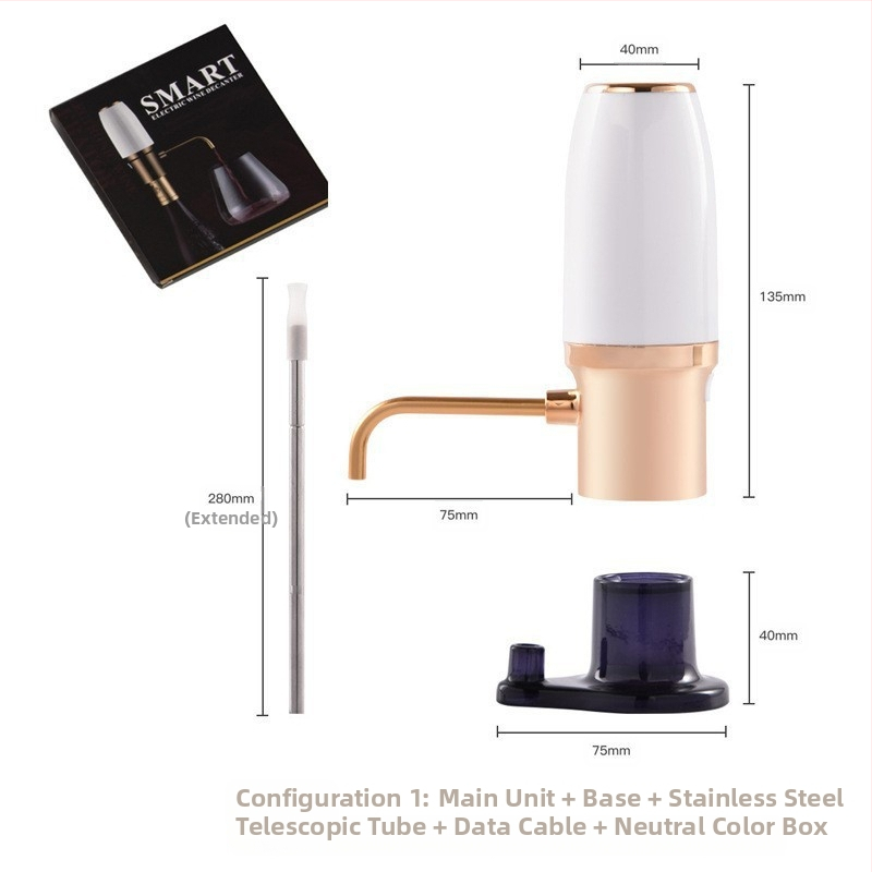 Automatinis nešiojamas elektroninis vyno dekanteris Elektrinis slėgio vyno dozatorius vyno vyno vyno vadovas verslo dovanos