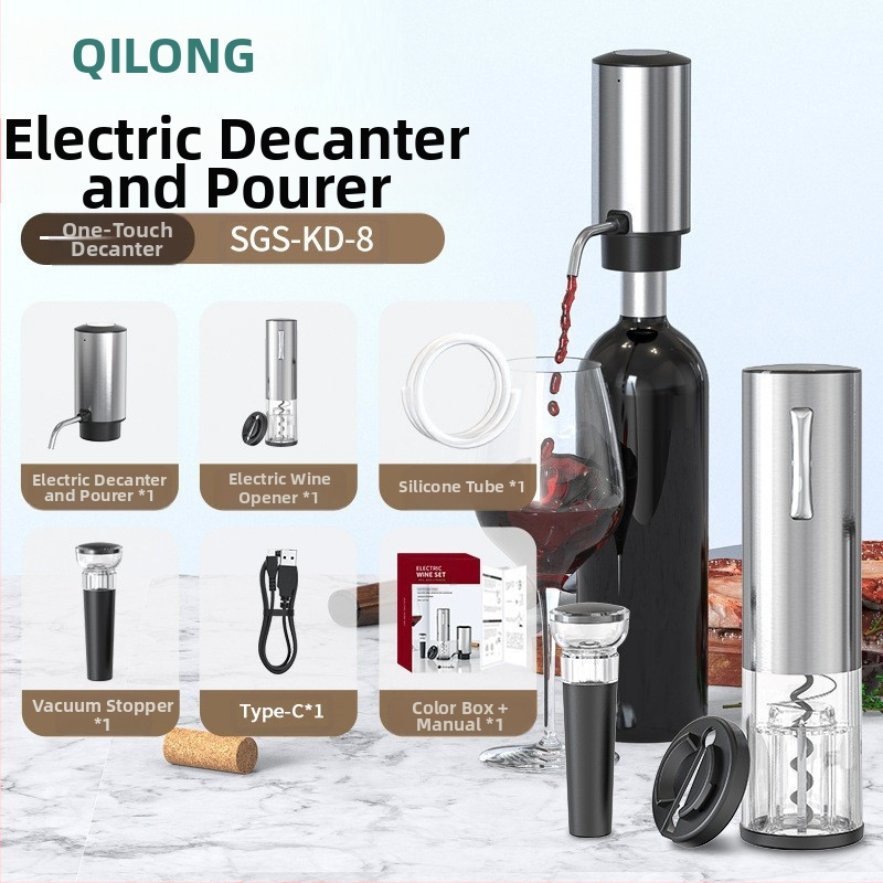 Automatinis nešiojamas elektroninis vyno dekanteris Elektrinis slėgio vyno dozatorius vyno vyno vyno vadovas verslo dovanos