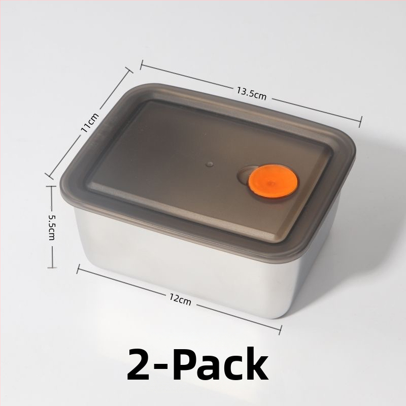 Malá obedárová krabička z nehrdzavejúcej ocele s vekom, box na balenie potravín, horúci hrniec s hrncom na zeleninu, prehĺbením priehradky na zeleninu, štvorcová vonkajšia krabička na prípravu jedla