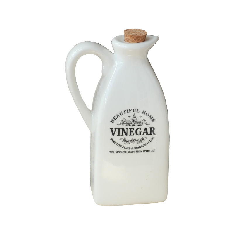 zakka toidukaupade valge Jaapani stiilis keraamiline õlipudel maitseainepudel neljaosaline köögitarbed