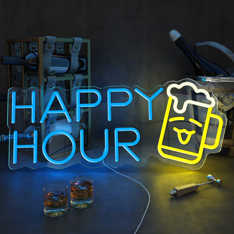 Tarpvalstybinė „Amazon“ LED neoninių šviesų dekoracija, šviesos juostos dekoracija, akį traukiantis logotipas, USB sąsaja