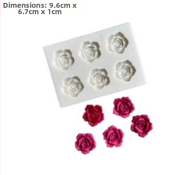 Божур Цвете Обърната захарна торта Прасковен цвят Сливов цвят Роза Шоколад Мека керамика Глина Гипсова форма за торта за рожден ден