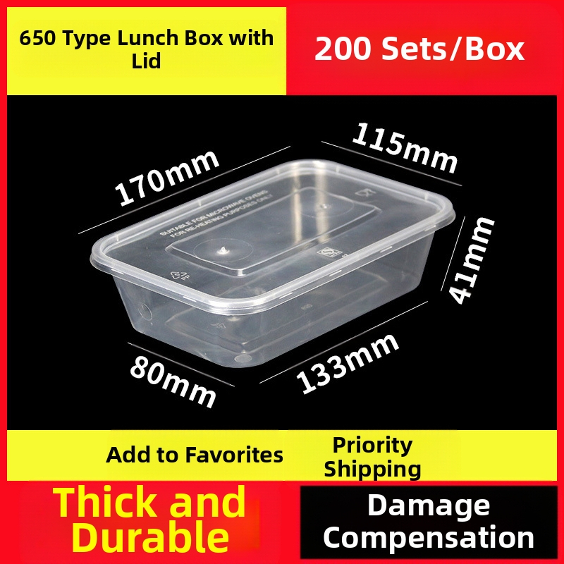 Vienkartinė pietų dėžutė, sutirštinta pakuotė, stačiakampė apvali dubenėlė, plastikinė pietų dėžutė, greitas maistas su dangteliu, iškylos šildymas