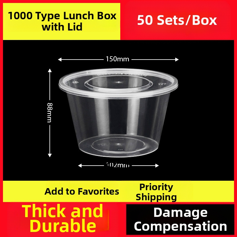 Vienkartinė pietų dėžutė, sutirštinta pakuotė, stačiakampė apvali dubenėlė, plastikinė pietų dėžutė, greitas maistas su dangteliu, iškylos šildymas