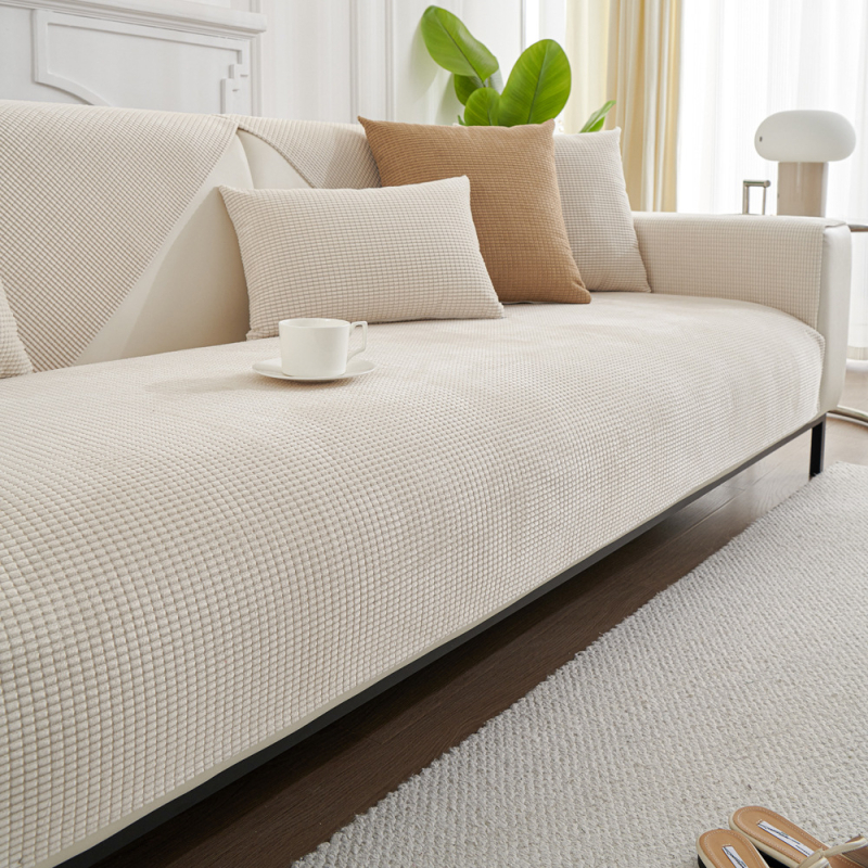 Водоустойчива възглавница за диван от царевичен кадифе, нов модел 2025, всесезонна универсална неплъзгаща се възглавница за седалка, против надраскване от котка, плат за покриване на дивана