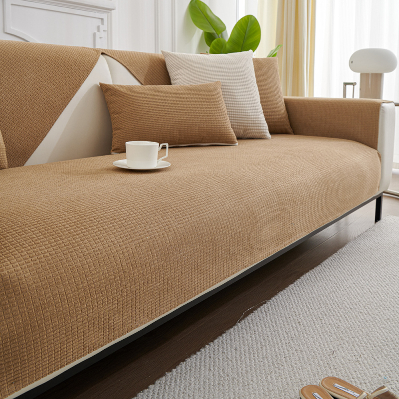 Водоустойчива възглавница за диван от царевичен кадифе, нов модел 2025, всесезонна универсална неплъзгаща се възглавница за седалка, против надраскване от котка, плат за покриване на дивана