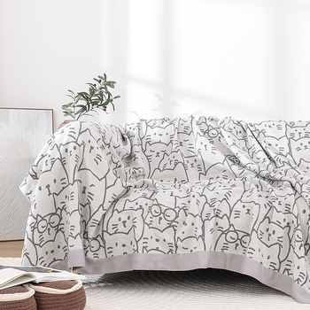 Vasarinė grynos medvilnės marlės rankšluosčių antklodė Vasarinė dvigubo snukio antklodė Suaugusiems Plona grynos medvilnės oro kondicionavimo antklodė Vasarinė antklodė Plona užvalkalo antklodė