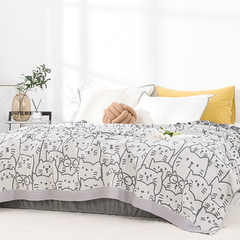 Vasarinė grynos medvilnės marlės rankšluosčių antklodė Vasarinė dvigubo snukio antklodė Suaugusiems Plona grynos medvilnės oro kondicionavimo antklodė Vasarinė antklodė Plona užvalkalo antklodė