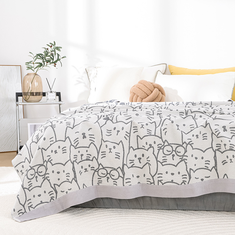 Vasarinė grynos medvilnės marlės rankšluosčių antklodė Vasarinė dvigubo snukio antklodė Suaugusiems Plona grynos medvilnės oro kondicionavimo antklodė Vasarinė antklodė Plona užvalkalo antklodė