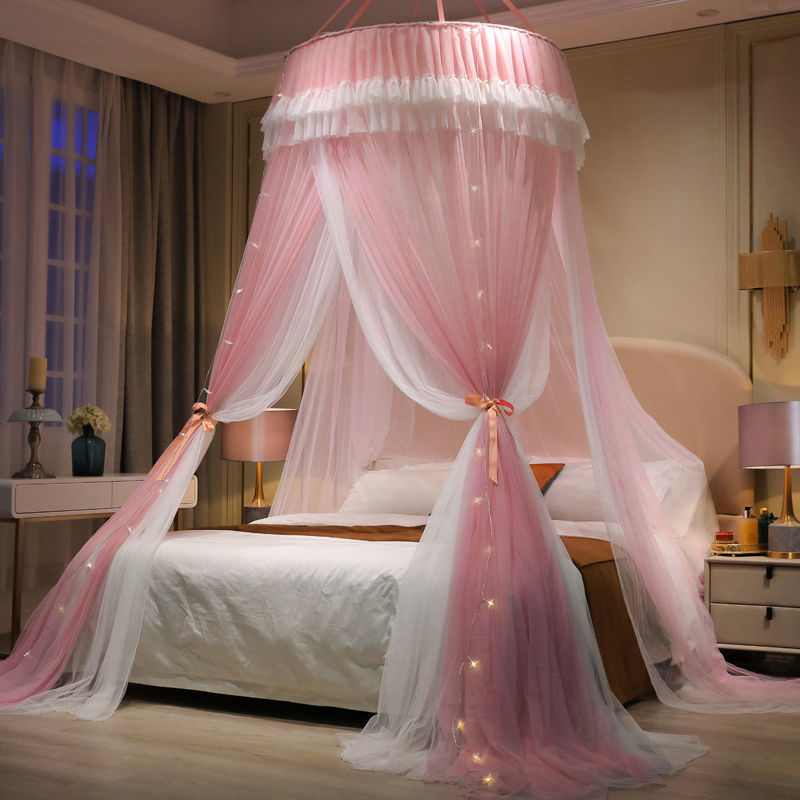 Internetikuulsuste printsessi stiilis lae sääsevõrk kupli sääsevõrk kahekordne majapidamissääsevõrk 1,2 m 1,8 m 2 m voodi paigaldusvaba tehas