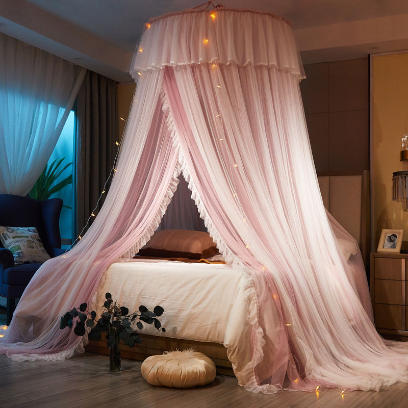 Internetikuulsuste printsessi stiilis lae sääsevõrk kupli sääsevõrk kahekordne majapidamissääsevõrk 1,2 m 1,8 m 2 m voodi paigaldusvaba tehas