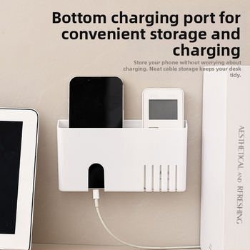 Tālvadības pults uzglabāšanas kaste japāņu stila viesistabai, radoša, vienkārša, pie sienas stiprināma plaukta bez perforatora, mobilā tālruņa uzlādes statīvs