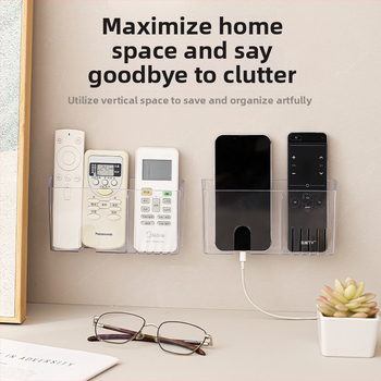 Tālvadības pults uzglabāšanas kaste japāņu stila viesistabai, radoša, vienkārša, pie sienas stiprināma plaukta bez perforatora, mobilā tālruņa uzlādes statīvs
