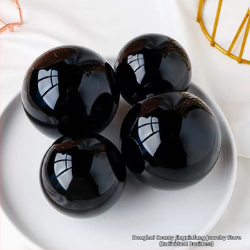 Factory Direct dabiskie obsidiāna rotājumi oriģināls akmens pulēts melns kristāla lodīšu kristāla rūpnīcas vairumtirdzniecības īpašais piedāvājums ārzemju tirdzniecībai