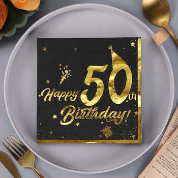 Фабрика директно бронзираща салфетка за рожден ден, костюм за рожден ден, цветна хартия за еднократна употреба, търговска хартиена кърпа на едро