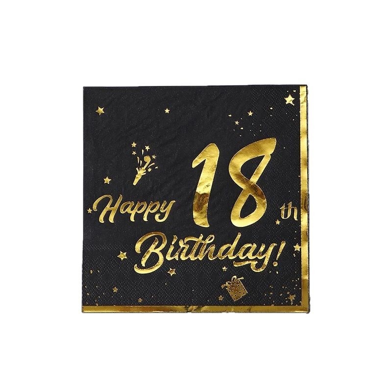 Фабрика директно бронзираща салфетка за рожден ден, костюм за рожден ден, цветна хартия за еднократна употреба, търговска хартиена кърпа на едро