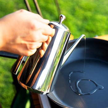 Italija JVS aliejaus puodas 304 nerūdijančio plieno aliejaus butelis Buitinis maistinis be aliejaus nepralaidus virtuvės aliejaus laikymo indas