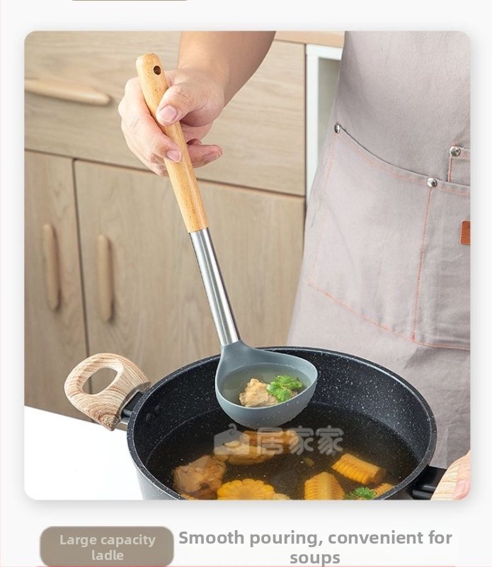 Maistinio silikono mentelė nepridegančiai keptuvei, speciali kepimo mentelė, buitinių virtuvės reikmenų rinkinys, atsparus aukštai temperatūrai, nesužeidžiama keptuvė