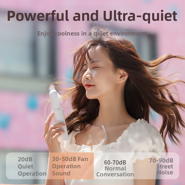 Ručný stolný malý ventilátor, nabíjateľný, ultra tichý, kancelársky, študentský, mini prenosný, prenosný, veľký vietor