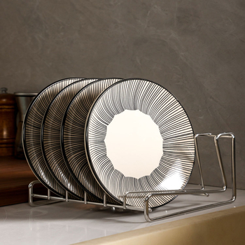 Ράφι αποστράγγισης πιάτων από ανοξείδωτο ατσάλι 304 για στέγνωμα πιάτων, Ράφι κοπής, Ράφι αποθήκευσης πιάτων κουζίνας 6-9 σχάρες