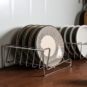 Ράφι αποστράγγισης πιάτων από ανοξείδωτο ατσάλι 304 για στέγνωμα πιάτων, Ράφι κοπής, Ράφι αποθήκευσης πιάτων κουζίνας 6-9 σχάρες