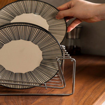 Ράφι αποστράγγισης πιάτων από ανοξείδωτο ατσάλι 304 για στέγνωμα πιάτων, Ράφι κοπής, Ράφι αποθήκευσης πιάτων κουζίνας 6-9 σχάρες