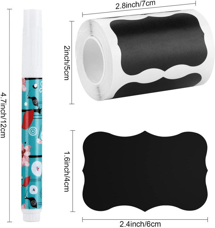 Vandeniui atspari daugkartinio naudojimo lipdukų etiketė lentai, 120 vnt., nuimamas lipdukas, rašomas, ištrinamas, daugkartinio naudojimo