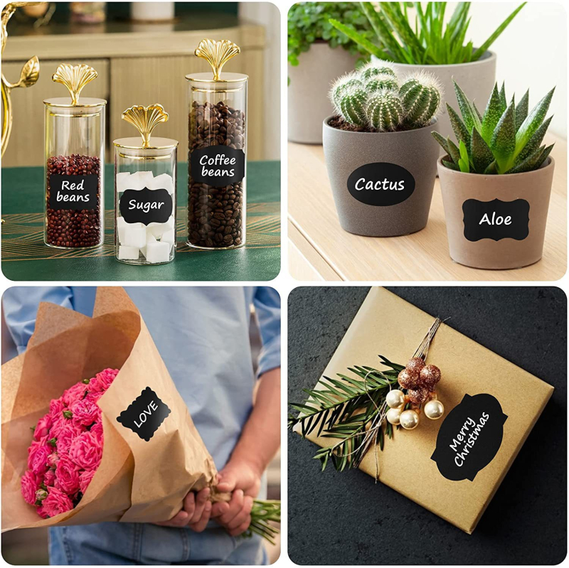 Vandeniui atspari daugkartinio naudojimo lipdukų etiketė lentai, 120 vnt., nuimamas lipdukas, rašomas, ištrinamas, daugkartinio naudojimo