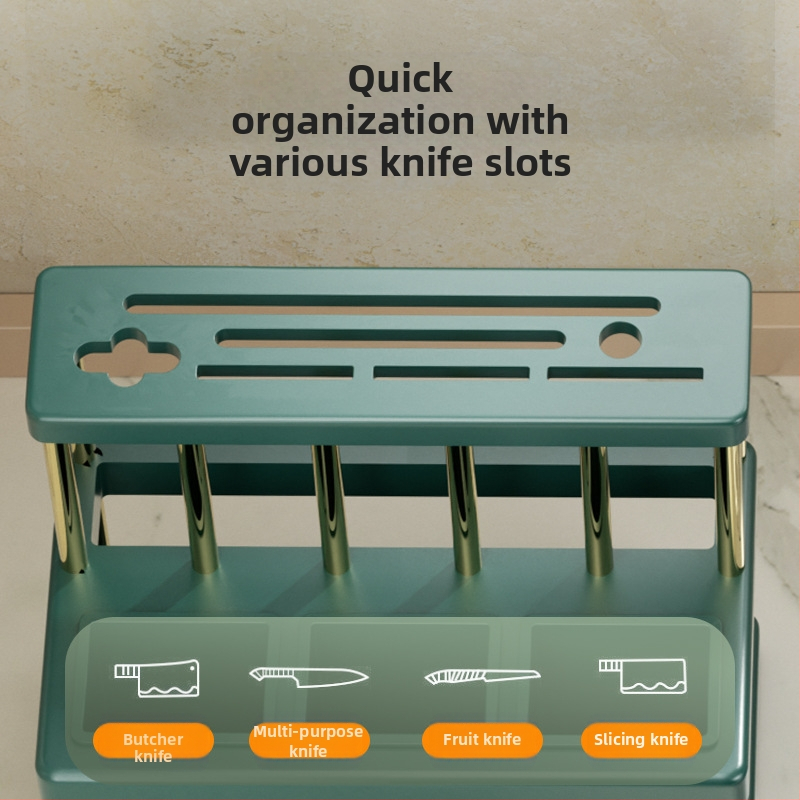 Популярен държач за ножове, тръба за клечки за хранене, многофункционален кухненски рафт за съхранение на ножове и вилици