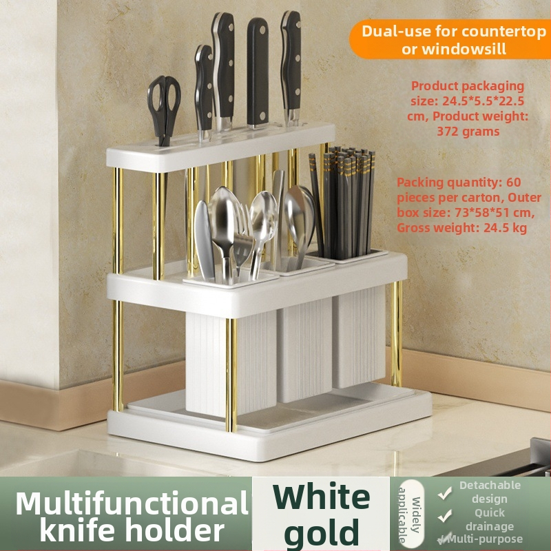 Populaarne noahoidja, söögipulkade toru, multifunktsionaalne köögiriiul, nugade ja kahvlite hoiuriiul