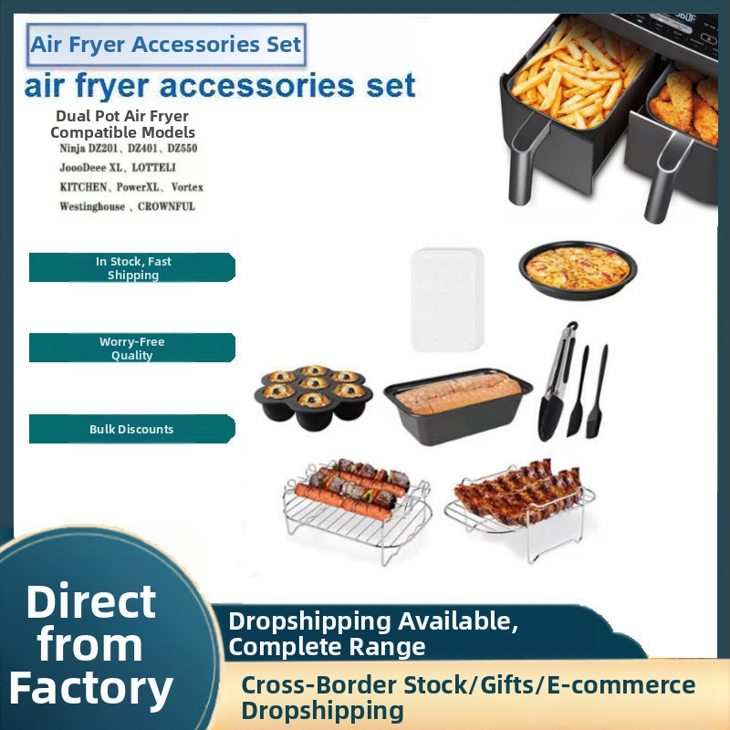 Õhufritüüri tarvikud 9 tk ristkülikukujuline grillirest tusi kast sobib kahekordse poti seeria toodetele piiriüleselt Amazonist