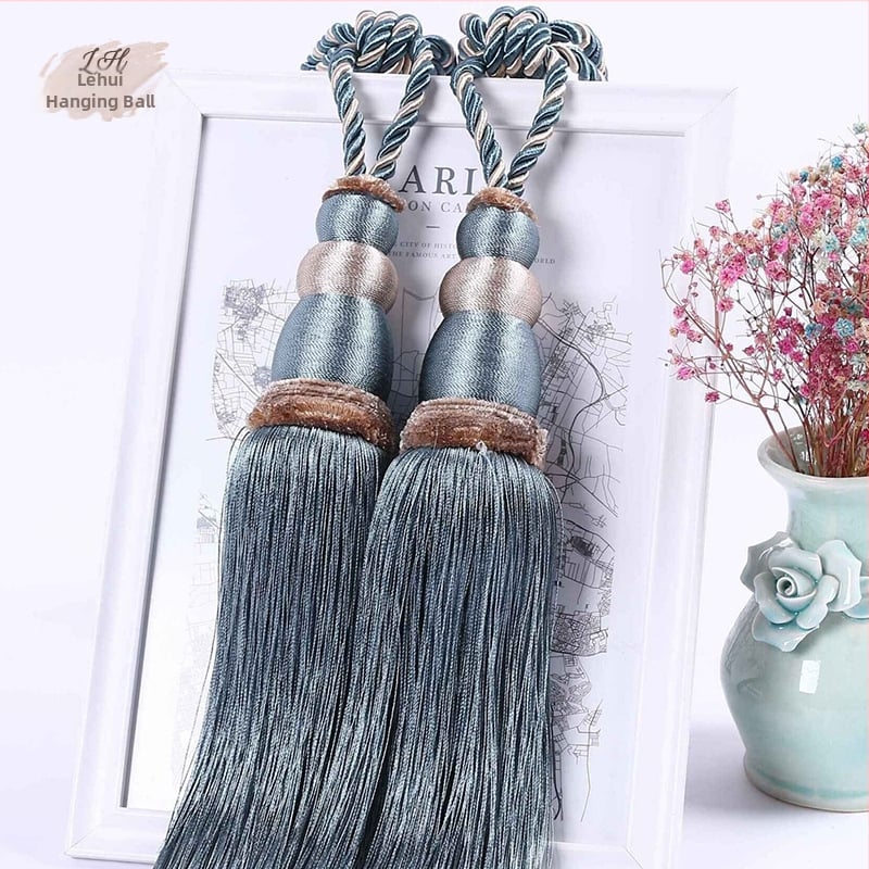 Perdea agățată cu bile de orz, bile de dovleac, țepușe agățate, curea pentru perdea, frânghie, accesorii, producători, en-gros
