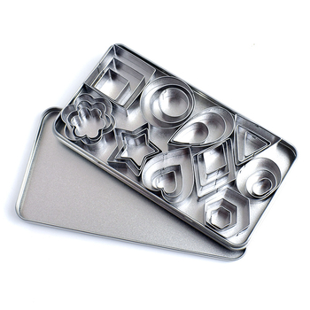 Σετ 30 τεμαχίων από ανοξείδωτο ατσάλι 430 σε σιδερένιο κουτί, με φανταχτερό σχέδιο, για μπισκότα ψησίματος, σετ 24 τεμαχίων, με αστέρια και ζάχαρη, κομμένα φρούτα.