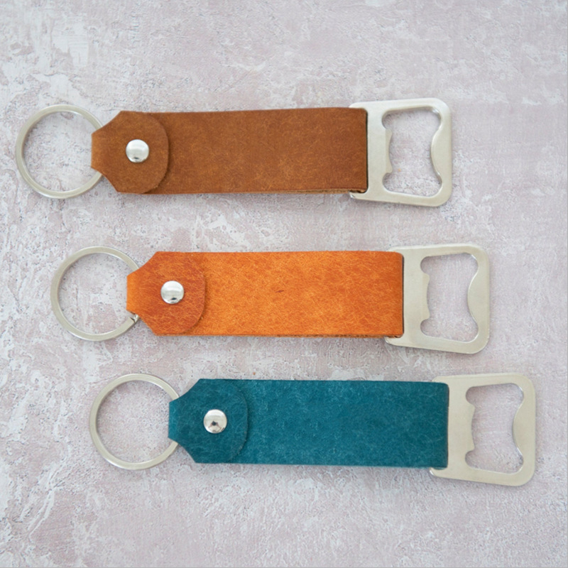 на склад преносим ключодържател за отварачка за бутилки, обикновен капак за бира, отвертка от неръждаема стомана, ръчен отварачка за бутилки за вино от изкуствена кожа