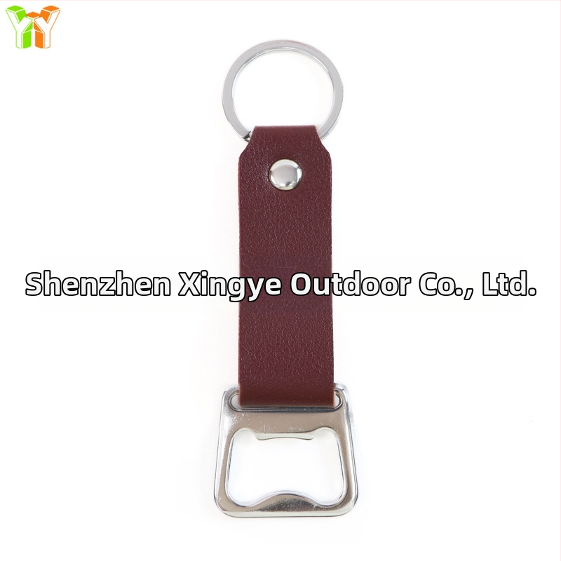 на склад преносим ключодържател за отварачка за бутилки, обикновен капак за бира, отвертка от неръждаема стомана, ръчен отварачка за бутилки за вино от изкуствена кожа