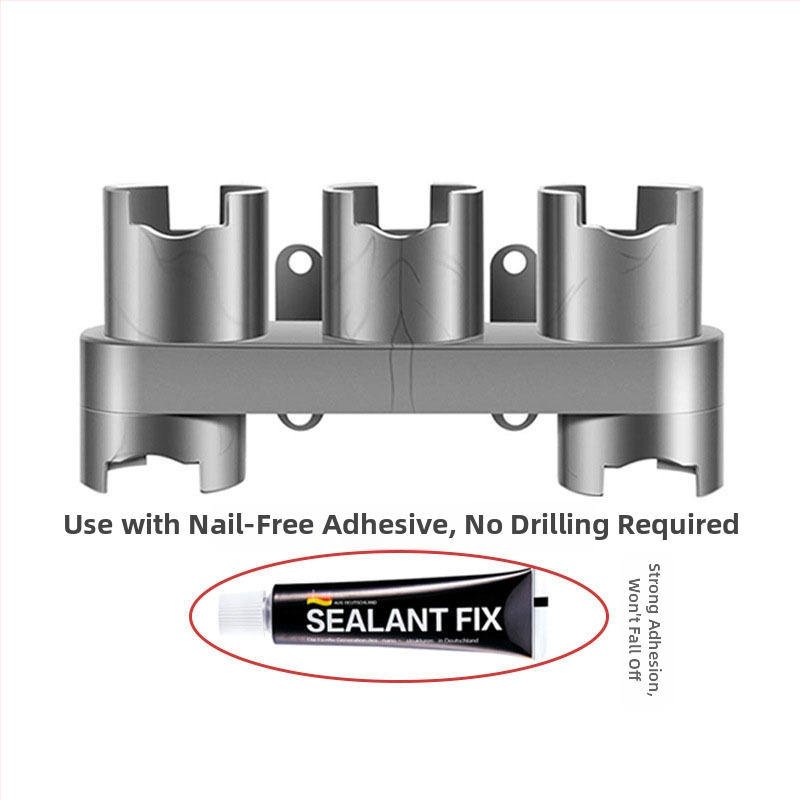 Подходящ за скоба за съхранение на всмукателна глава на прахосмукачка Dyson V6, стойка без отвори V7/V8, аксесоари без пирони с пет отвора V10/V11