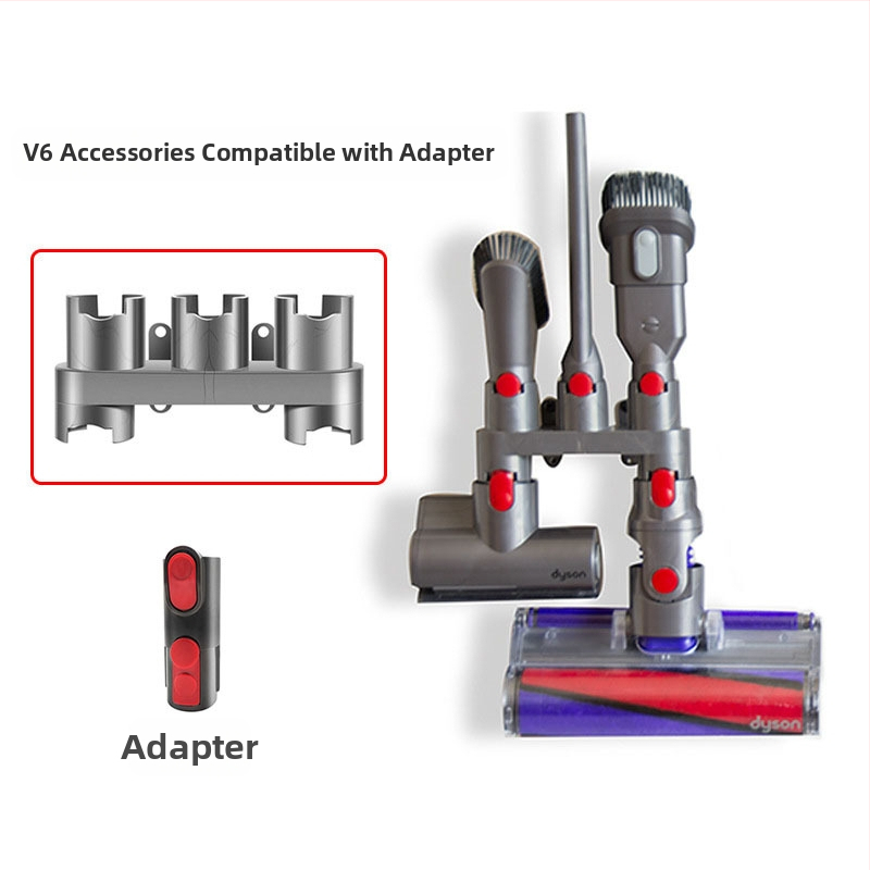 Подходящ за скоба за съхранение на всмукателна глава на прахосмукачка Dyson V6, стойка без отвори V7/V8, аксесоари без пирони с пет отвора V10/V11
