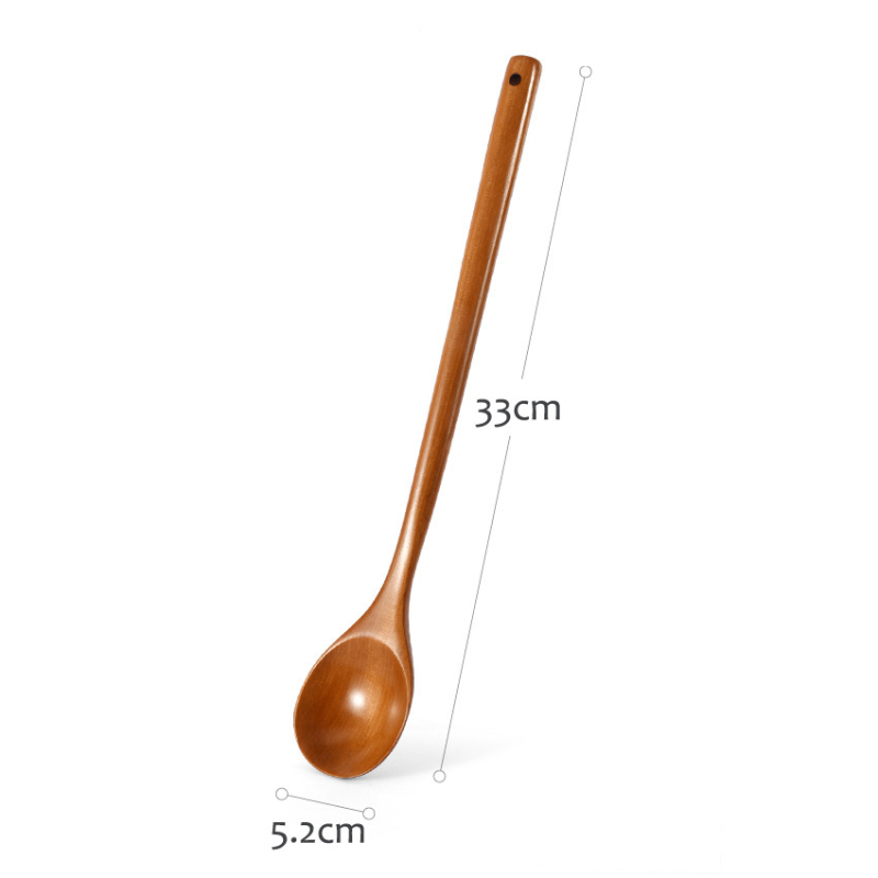 Makaronų maišymo šaukštas, prailgintas medinis šaukštas, kavos šaukštas, ilga rankena, mažas šaukštas, kokteilių šaukštas, kūrybinis šaukštas, parduotuvė, medinis šaukštas