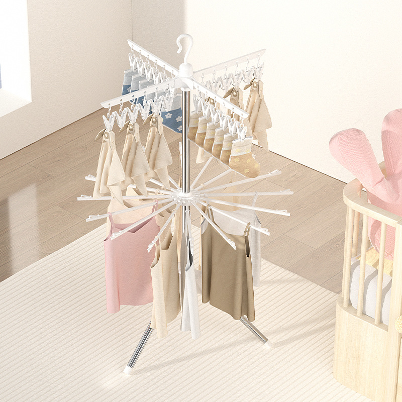 Hulgimüük beebikuivatusresti multifunktsionaalne puukujuline teisaldatav rõdupõranda käterätikuivati mitmekihiline beebikuivatusmähkmereeling