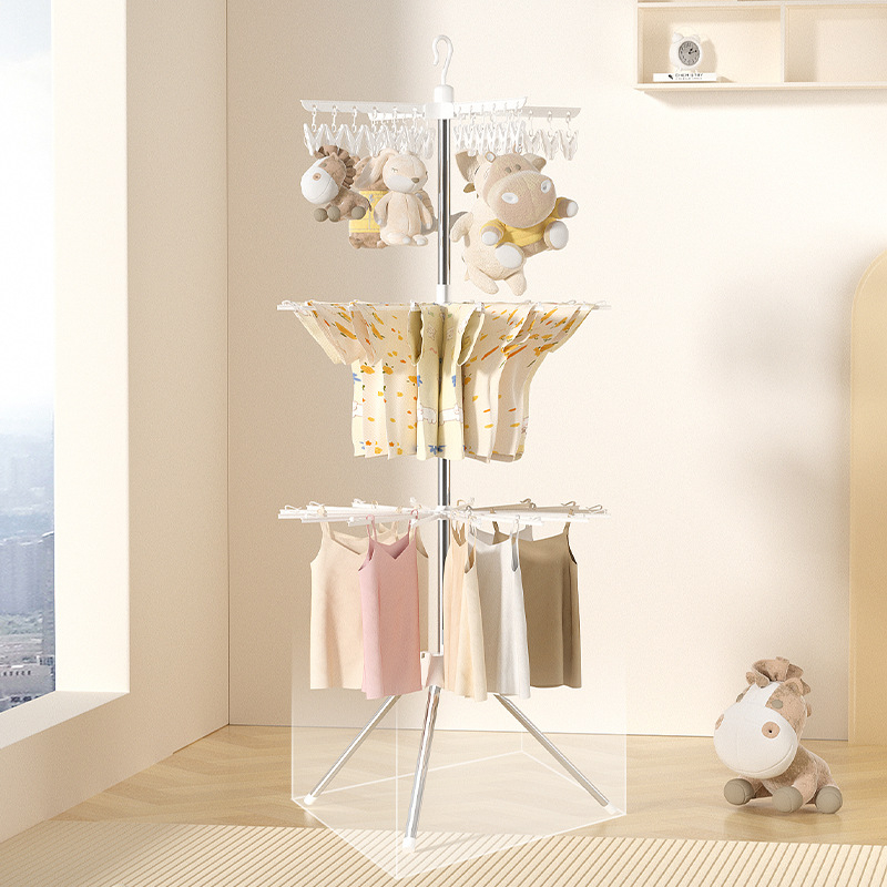 Hulgimüük beebikuivatusresti multifunktsionaalne puukujuline teisaldatav rõdupõranda käterätikuivati mitmekihiline beebikuivatusmähkmereeling