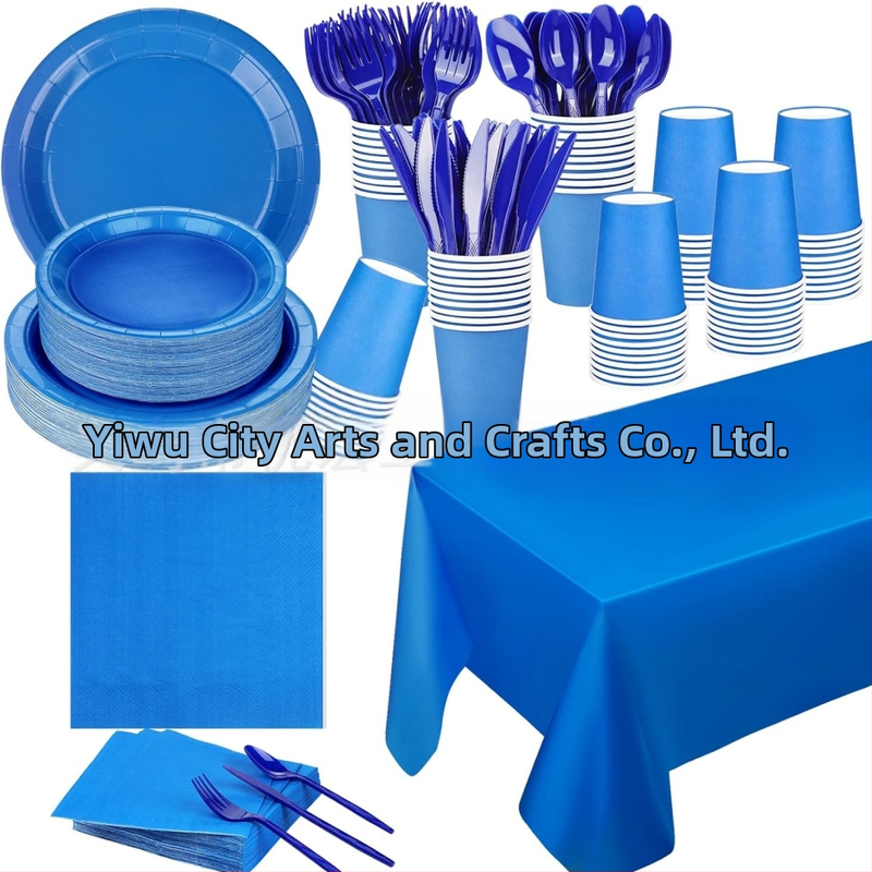 Niceparty удебелена монохромна хартиена чиния, костюм за еднократна употреба, чиния за вечеря, парти костюм, хартиена чиния за украса на рожден ден