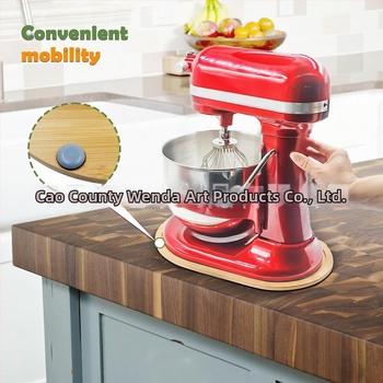 Bambusa blendera slīdnis koka blendera pamatne sadzīves tehnikas pamatnes paplāte vienkāršs koka bīdāms statīvs