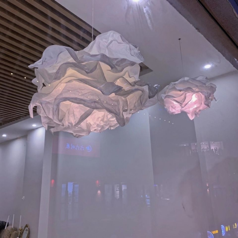 Vienkārša restorāna vāka kolekcionējama papīra lampa Ziemeļvalstu guļamistabas dekorēšanai, mājas lustra Ten Thousand Kruning Creative