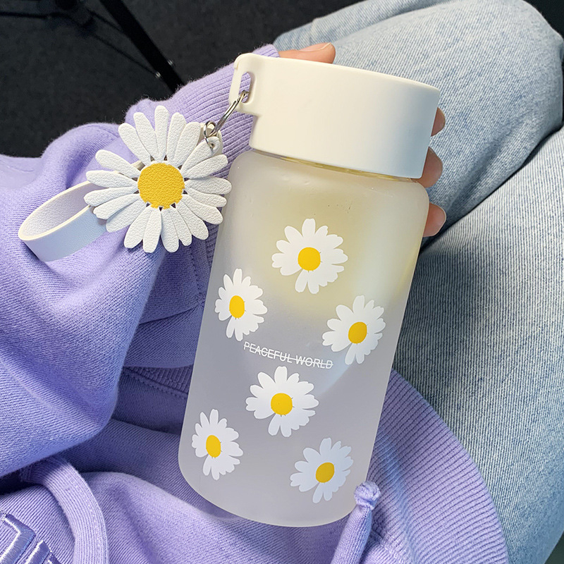 Чаша за вода за жени, матирано стъкло, семпла, свежа, сладка, преносима, креативна, персонализирана, модерна чаша за момиче Мори