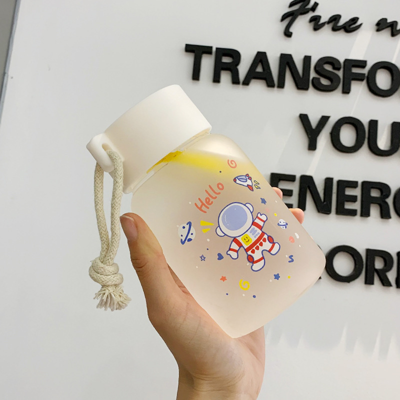 Чаша за вода за жени, матирано стъкло, семпла, свежа, сладка, преносима, креативна, персонализирана, модерна чаша за момиче Мори